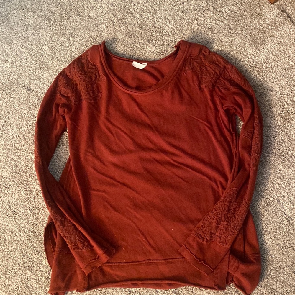 Free People Rust Orange shirt